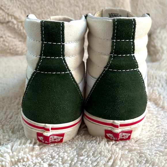 Vans SK8 high cream and green womans size 7.5 men’s 6 - Picture 2 of 8